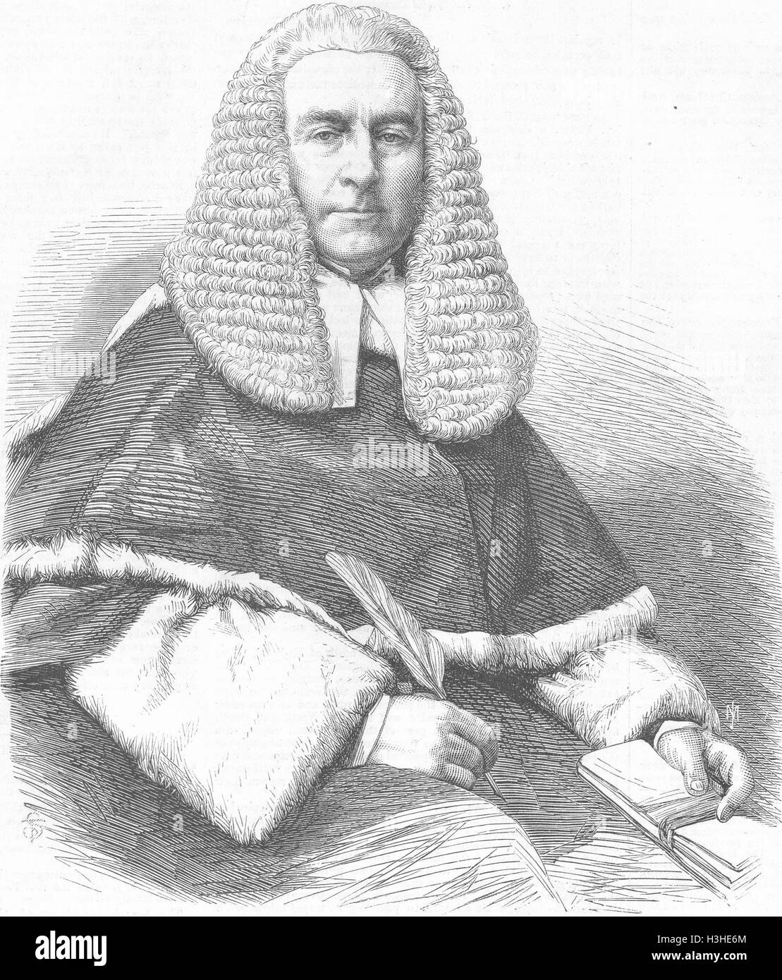 IRELAND Thomas O'Hagan, justice of Ct common pleas 1865. Illustrated London News Stock Photo