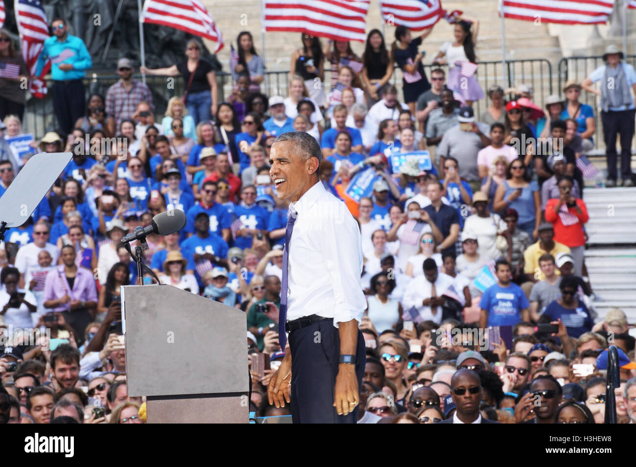 President Barack Obama campaigning for Presidential Candidate, Hillary