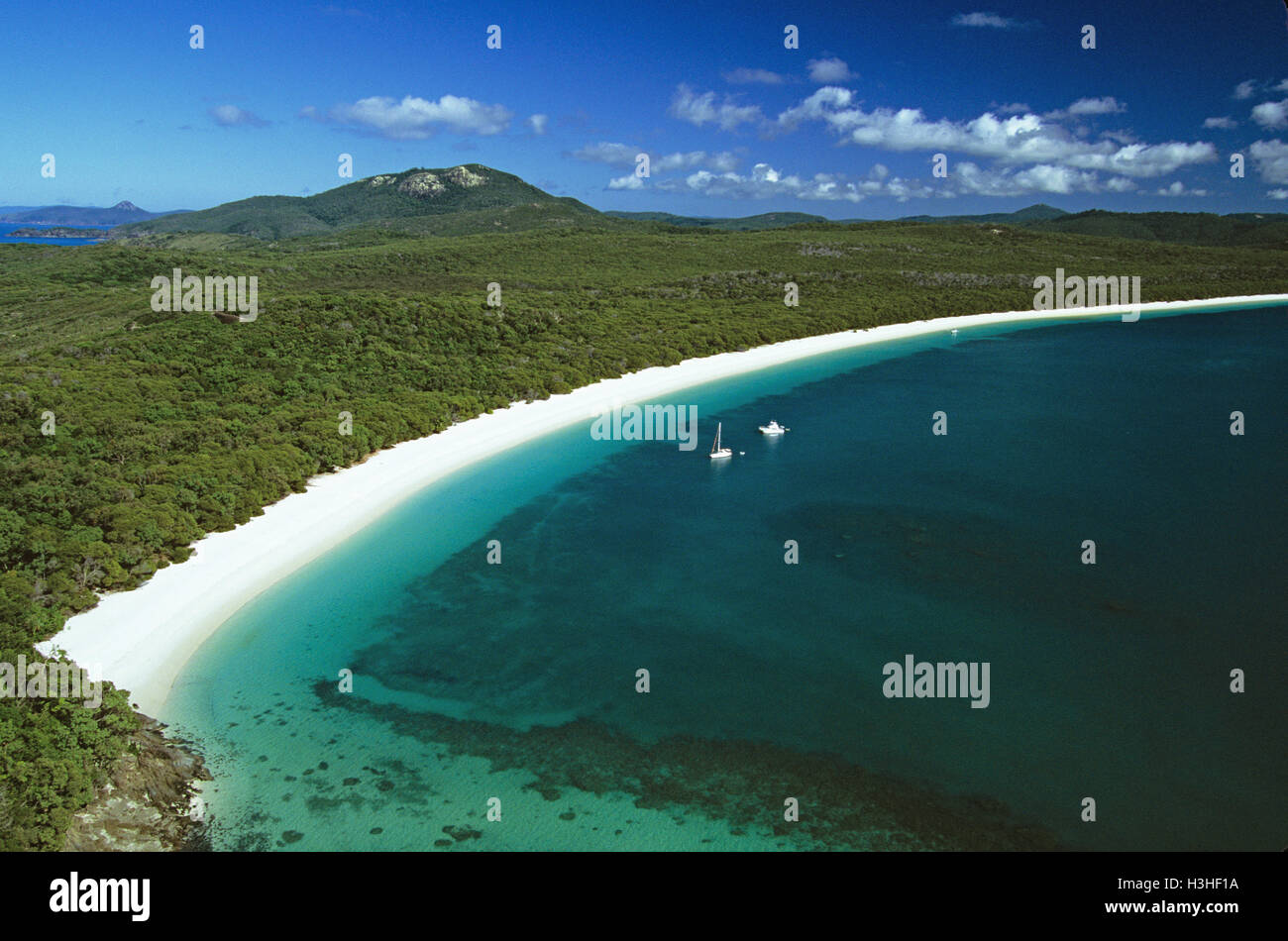 Aerial view whitehaven beach from hi-res stock photography and images ...