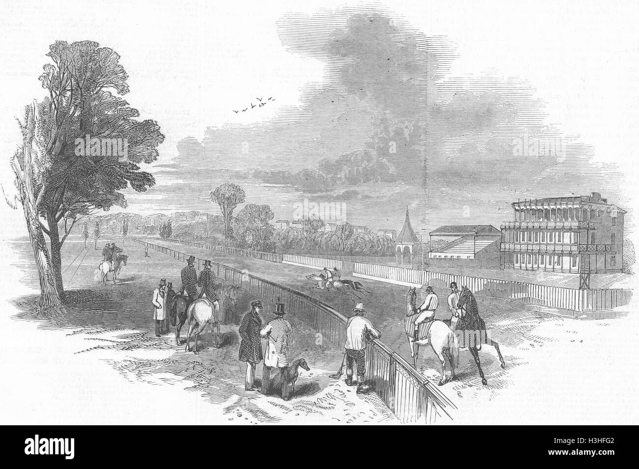 LANCS Manchester new race course 1847. Illustrated London News Stock Photo