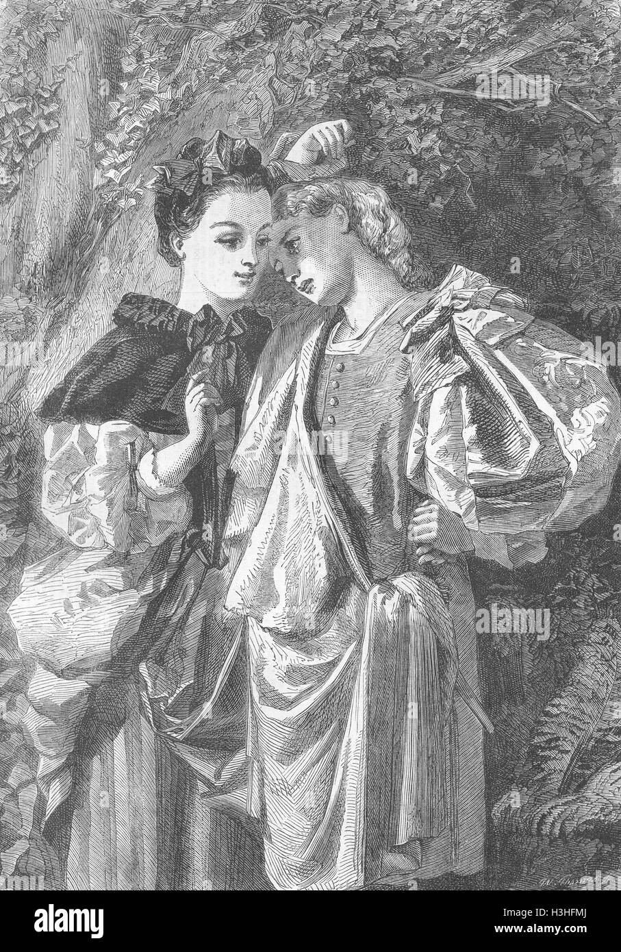 SHAKESPEARE Rosalind & Celia(As you like it) 1862. Illustrated London