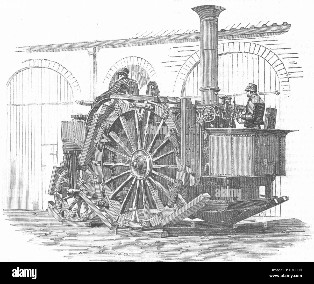 SMITHFIELD Tuxford's tractionengine, exhibited 1857. Illustrated