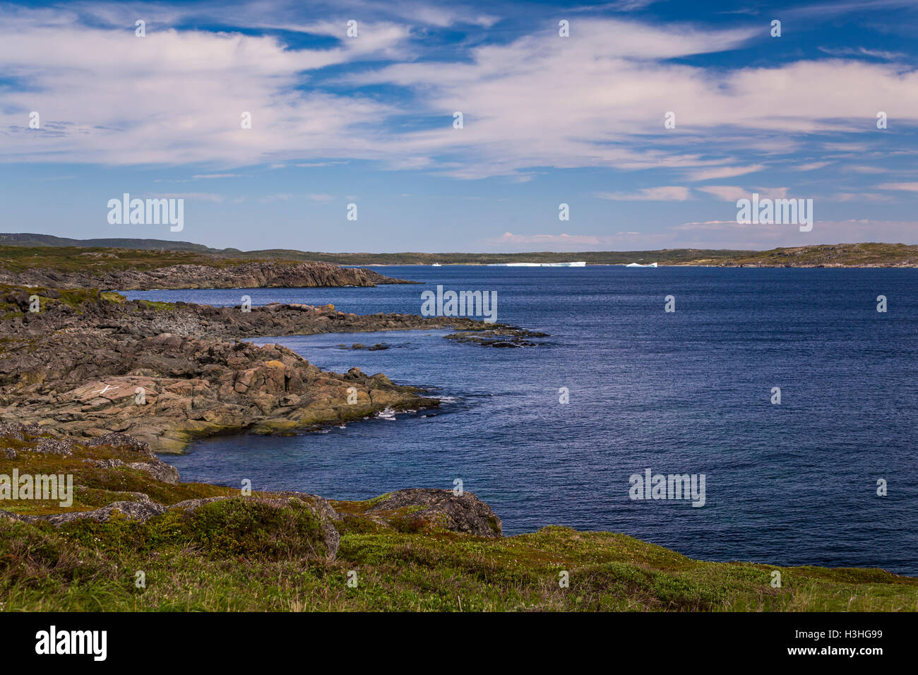 The rocky coastline near St. Anthony, Newfoundland and Labrador, Canada. Stock Photo