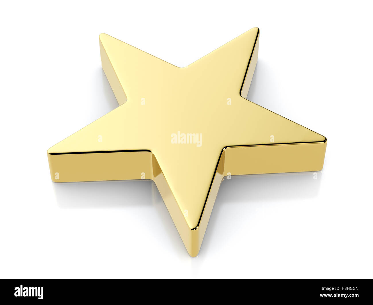 Golden star symbol on a white background Stock Photo - Alamy