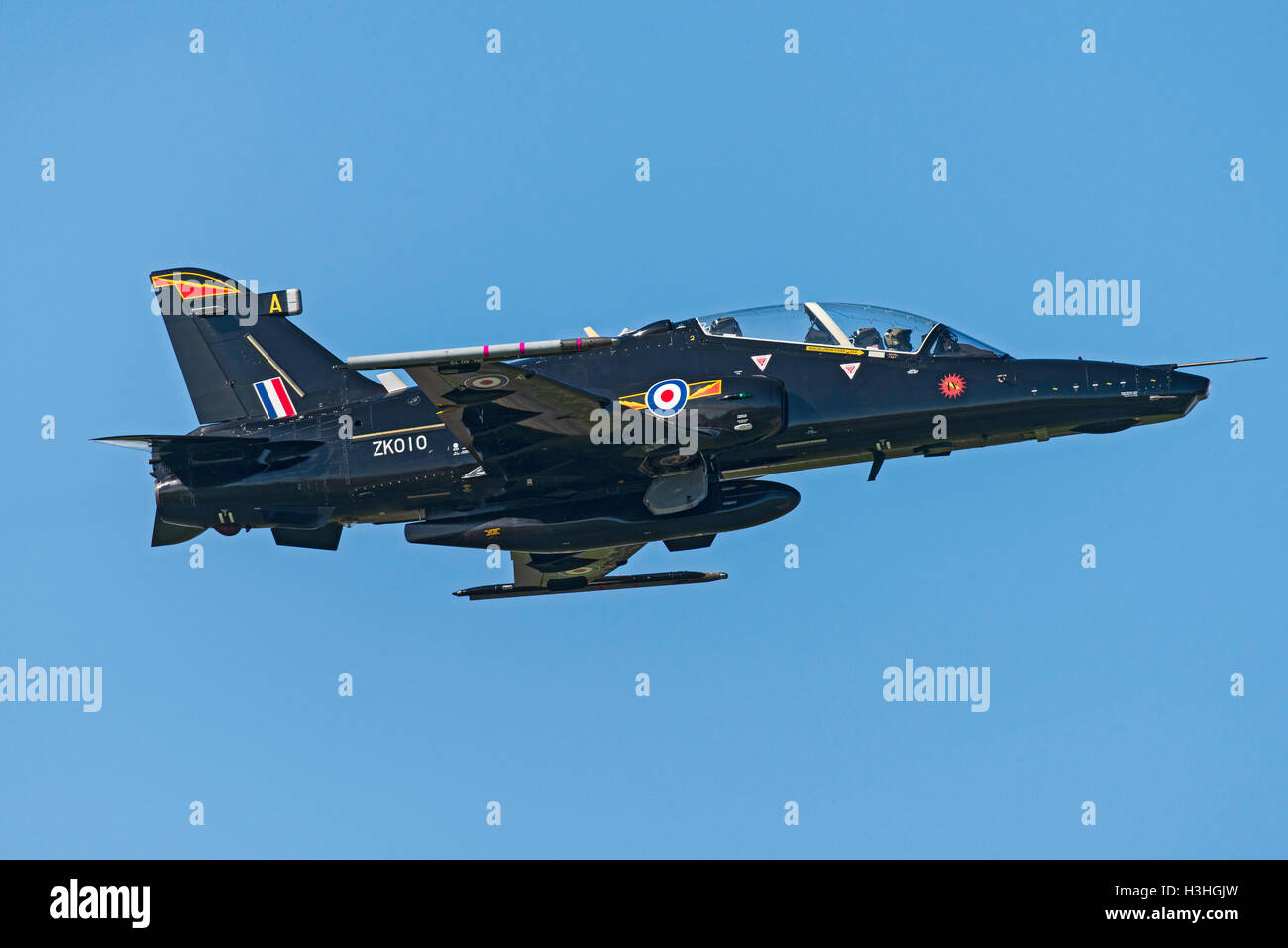 T2 Hawk fast jet. Raf Valley Anglesey North Wales Uk Stock Photo