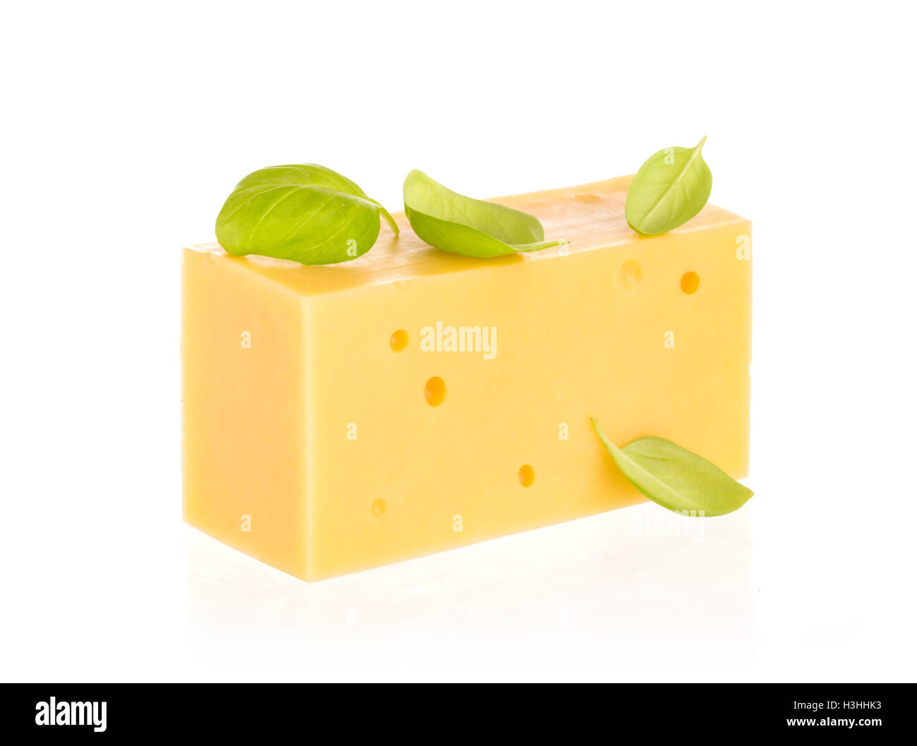 Piece of cheese isolated Stock Photo