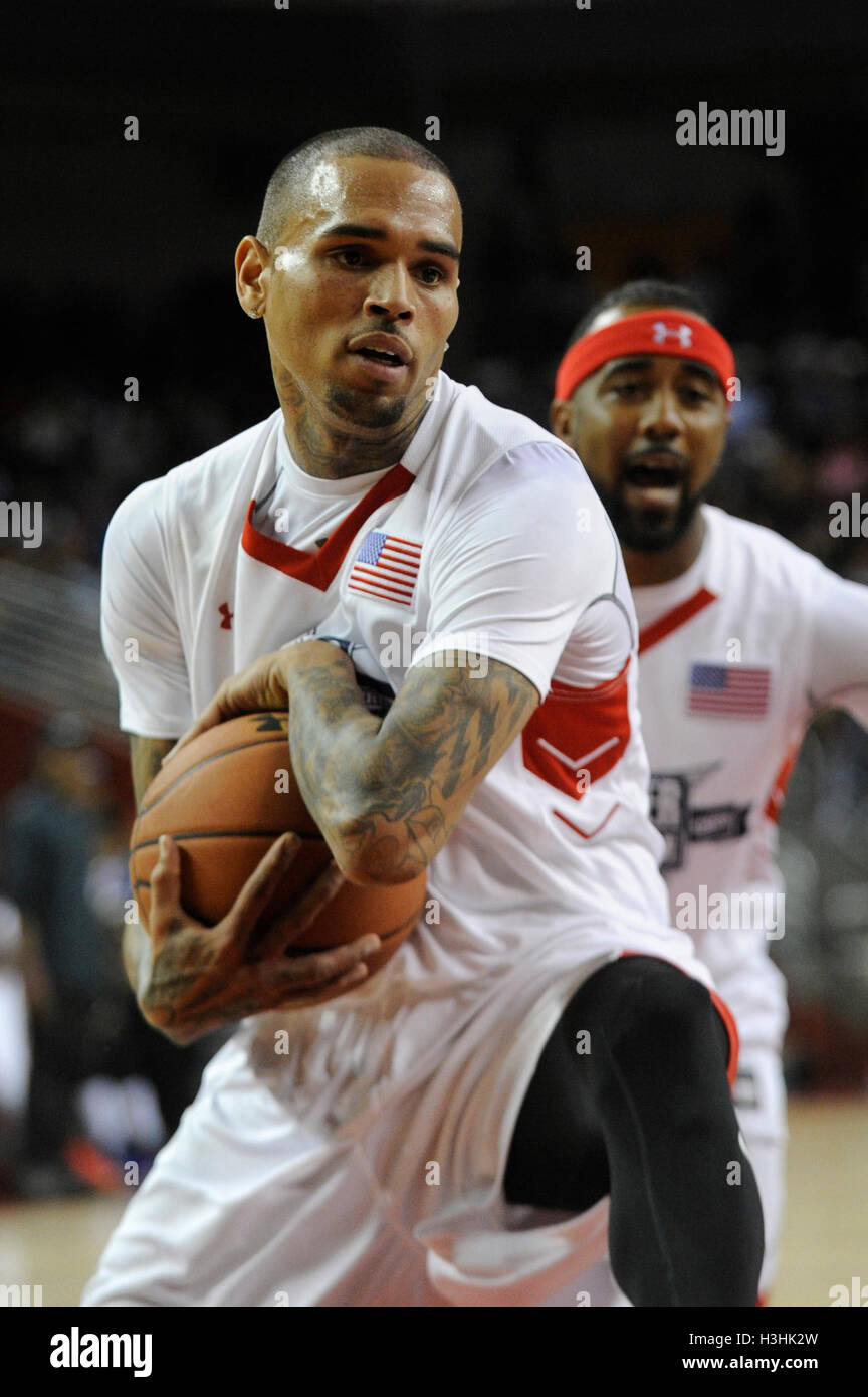 Singer Chris Brown at the 2016 Power 106 All Star Celebrity Basketball Game  at the USC Galen Center on September 11, 2016 in Los Angeles, California  Stock Photo - Alamy