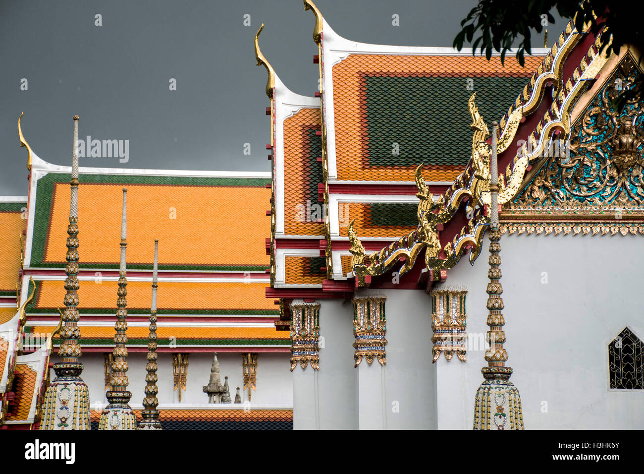 Wat Pho Temple Buddhism Bangkok Thailand architecture 2 Stock Photo - Alamy