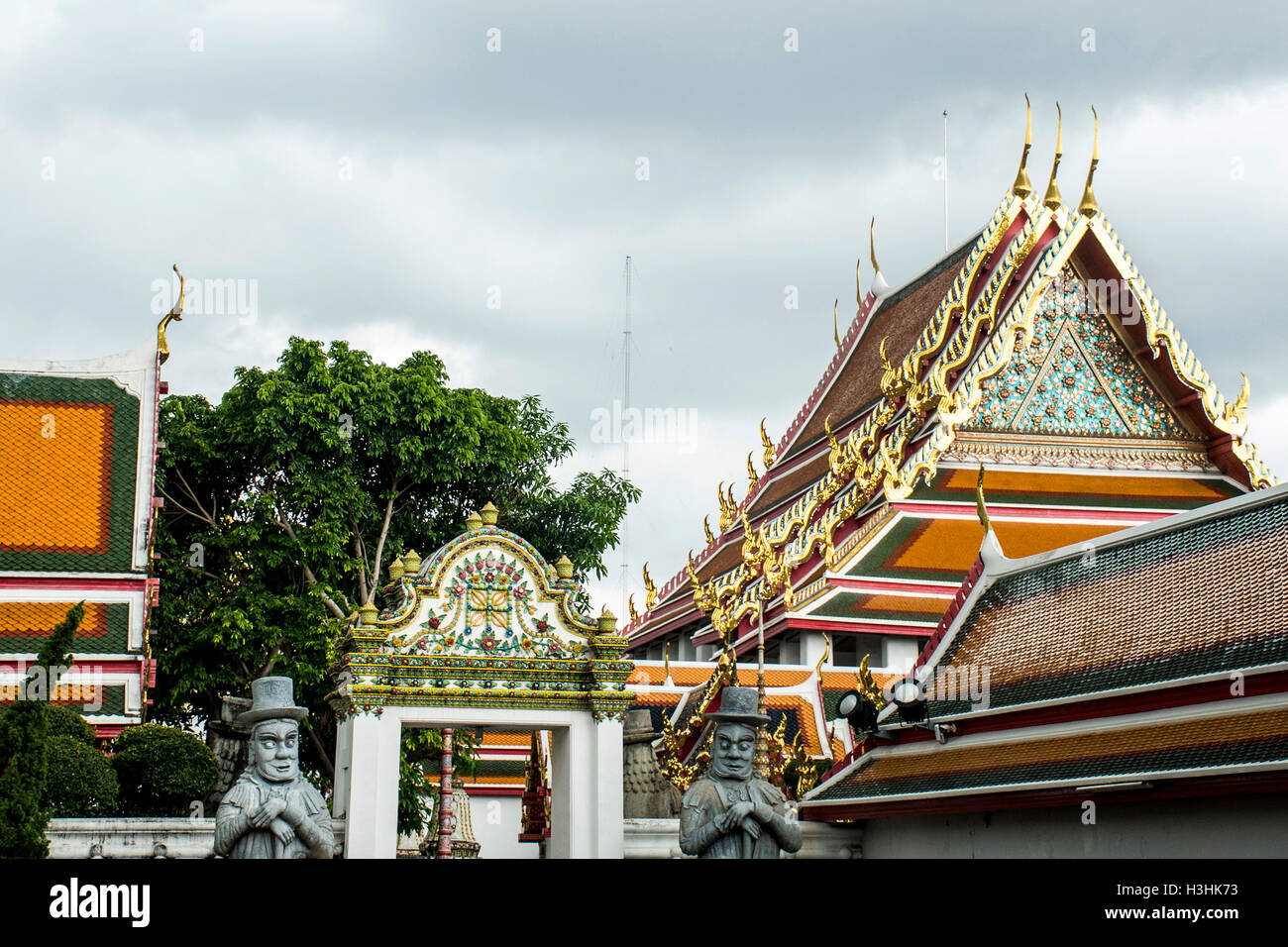 Wat Pho Temple Buddhism Bangkok Thailand architecture 4 Stock Photo - Alamy