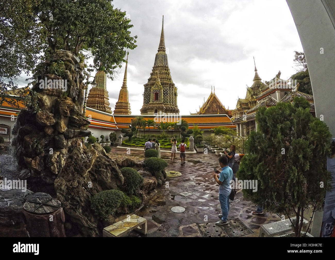 Wat Pho Temple Buddhism Bangkok Thailand architecture 6 Stock Photo - Alamy
