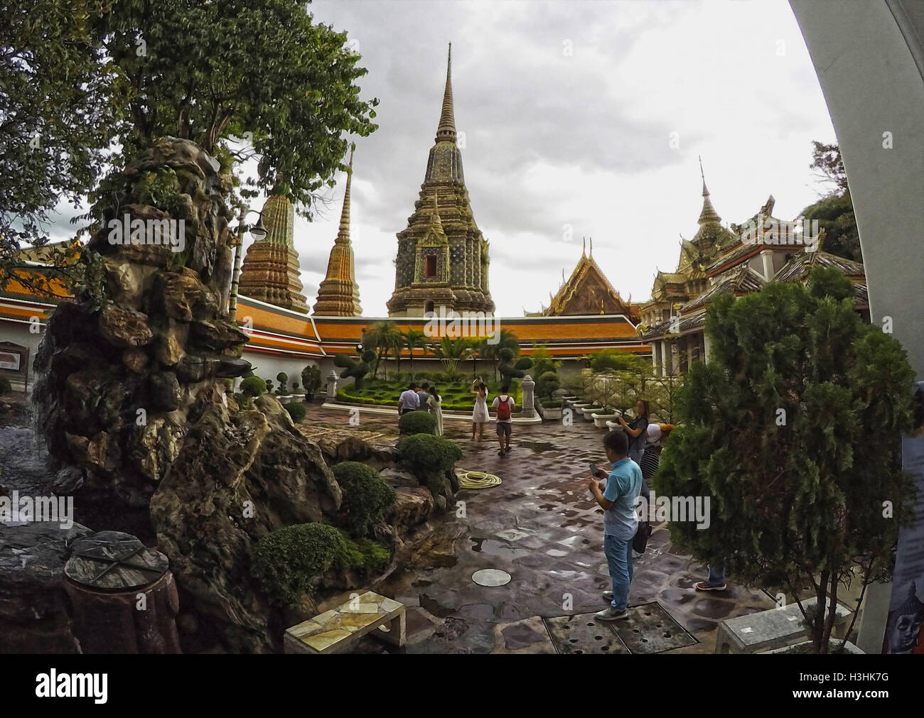 Wat Pho Temple Buddhism Bangkok Thailand architecture 7 Stock Photo - Alamy