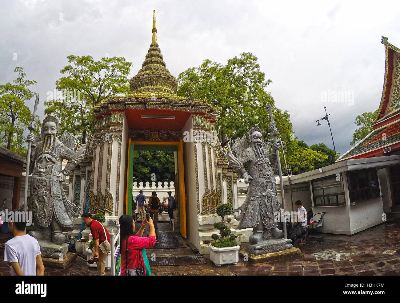 Wat Pho Temple Buddhism Bangkok Thailand architecture 8 Stock Photo - Alamy
