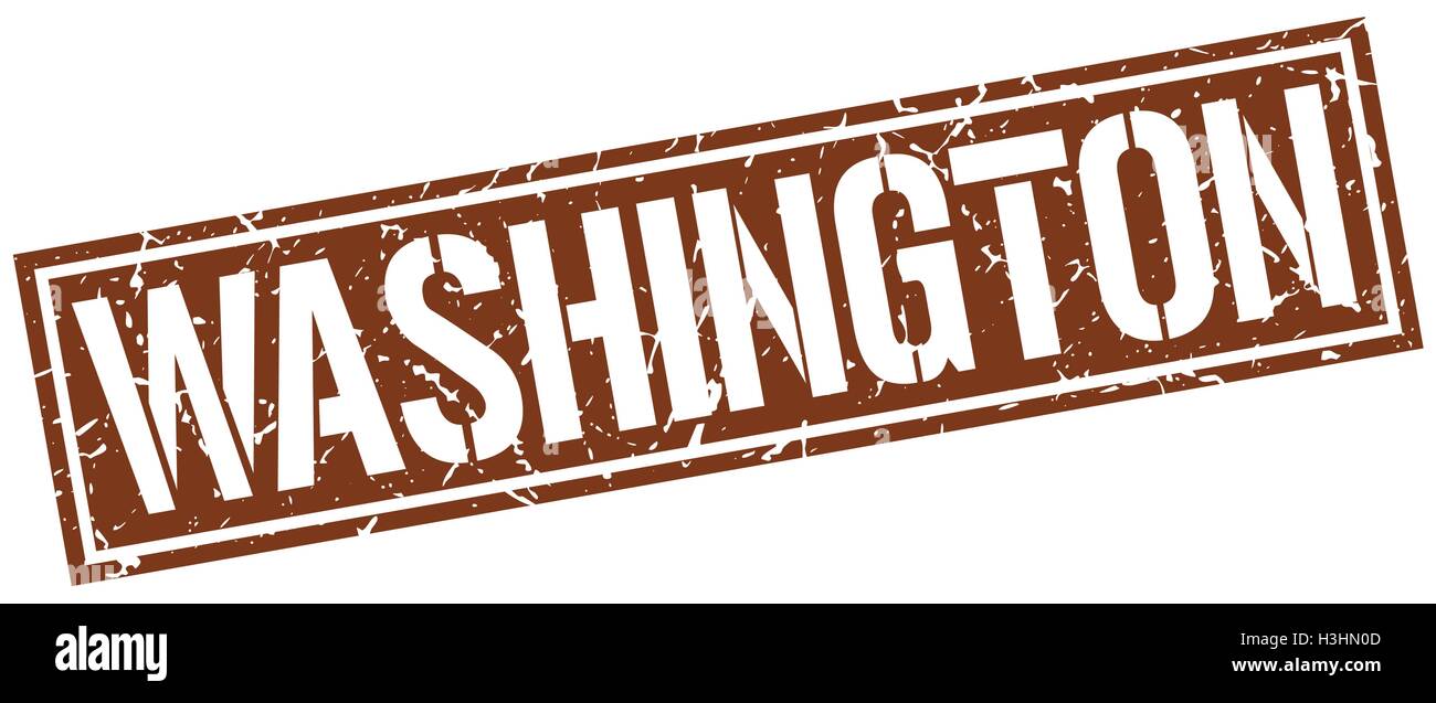 Washington brown square stamp Stock Vector Image & Art Alamy