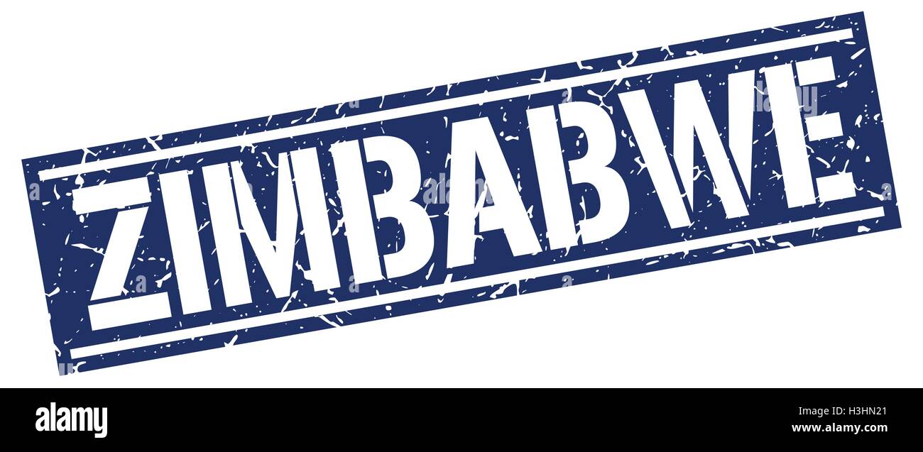 Zimbabwe blue square stamp Stock Vector Image & Art Alamy