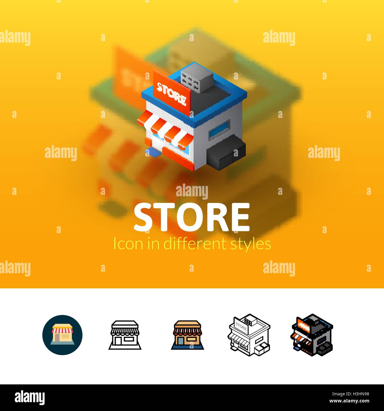 Digital grocery in store Stock Vector Images - Alamy