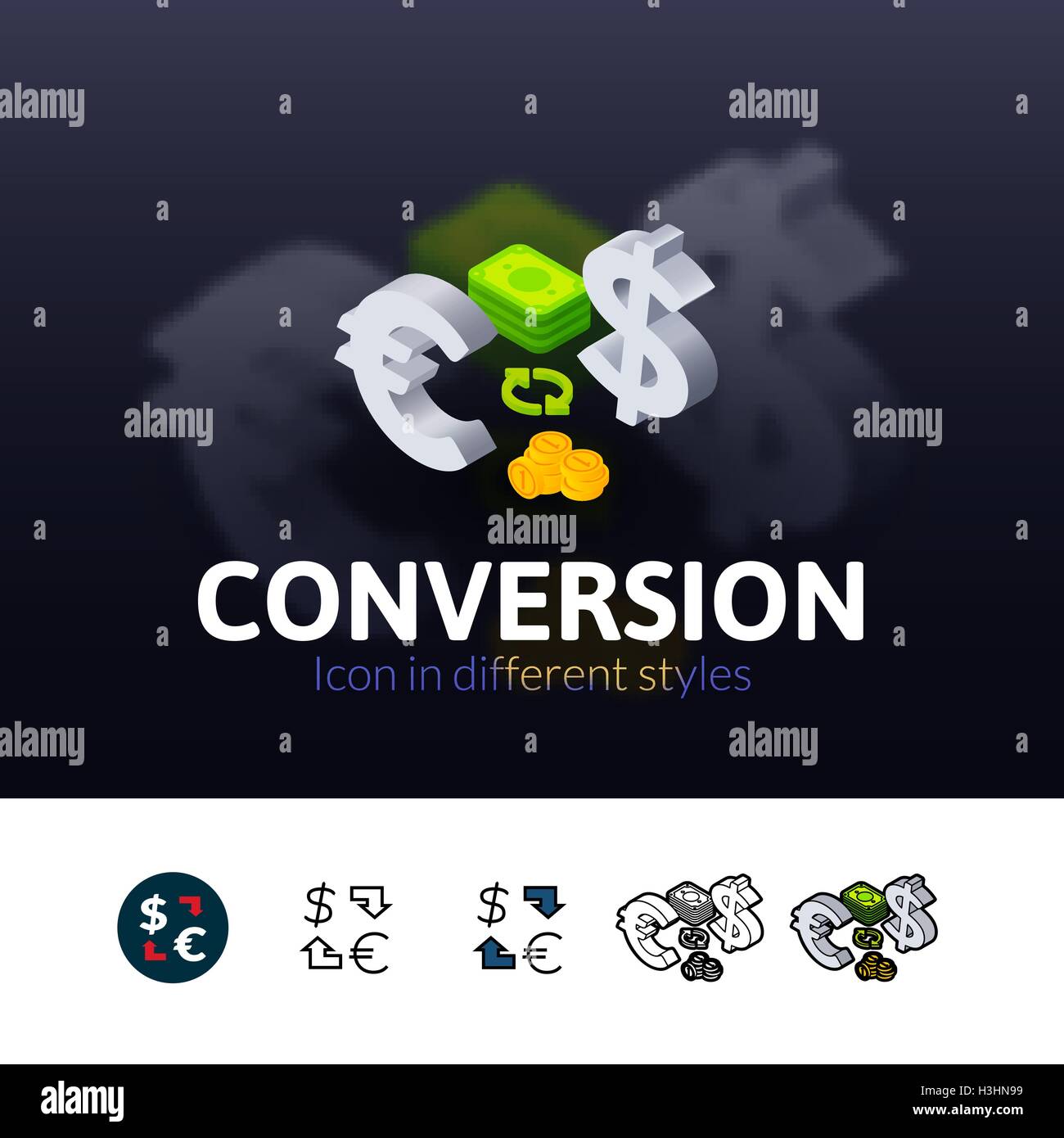 Bank conversion Stock Vector Images - Alamy