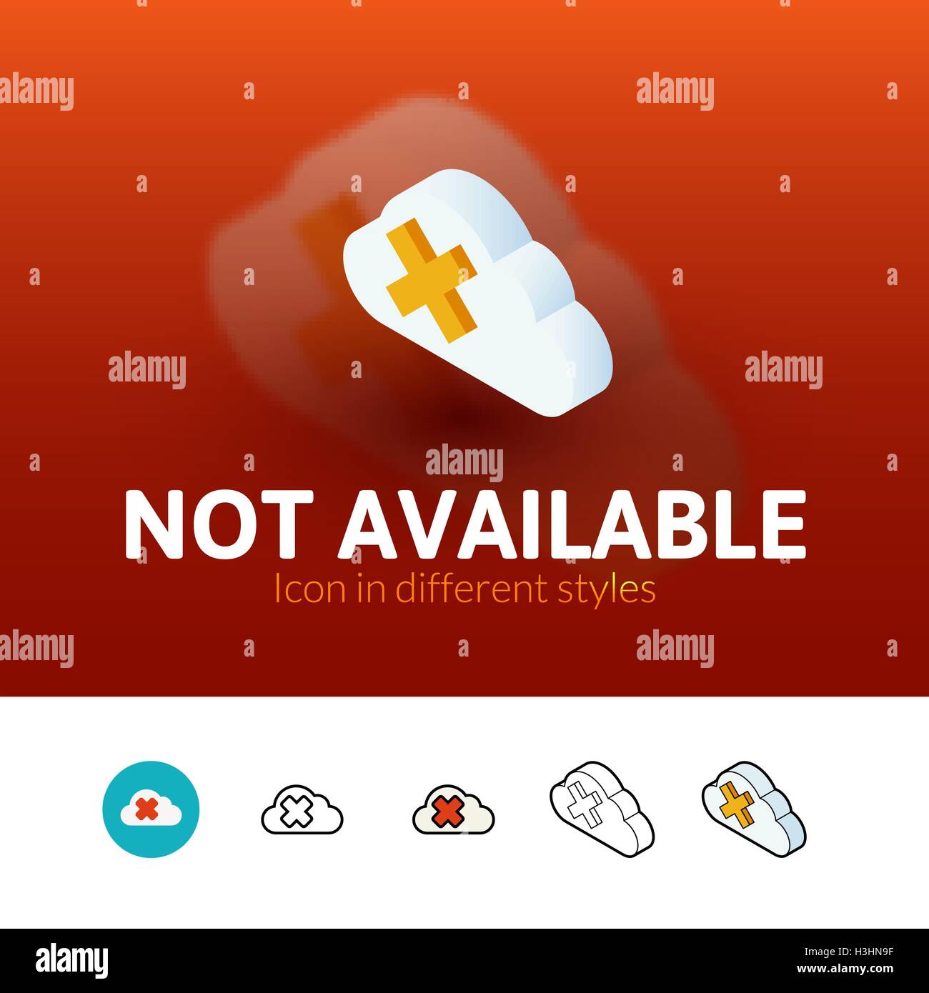 Not aviable icon in different style Stock Vector Image & Art - Alamy