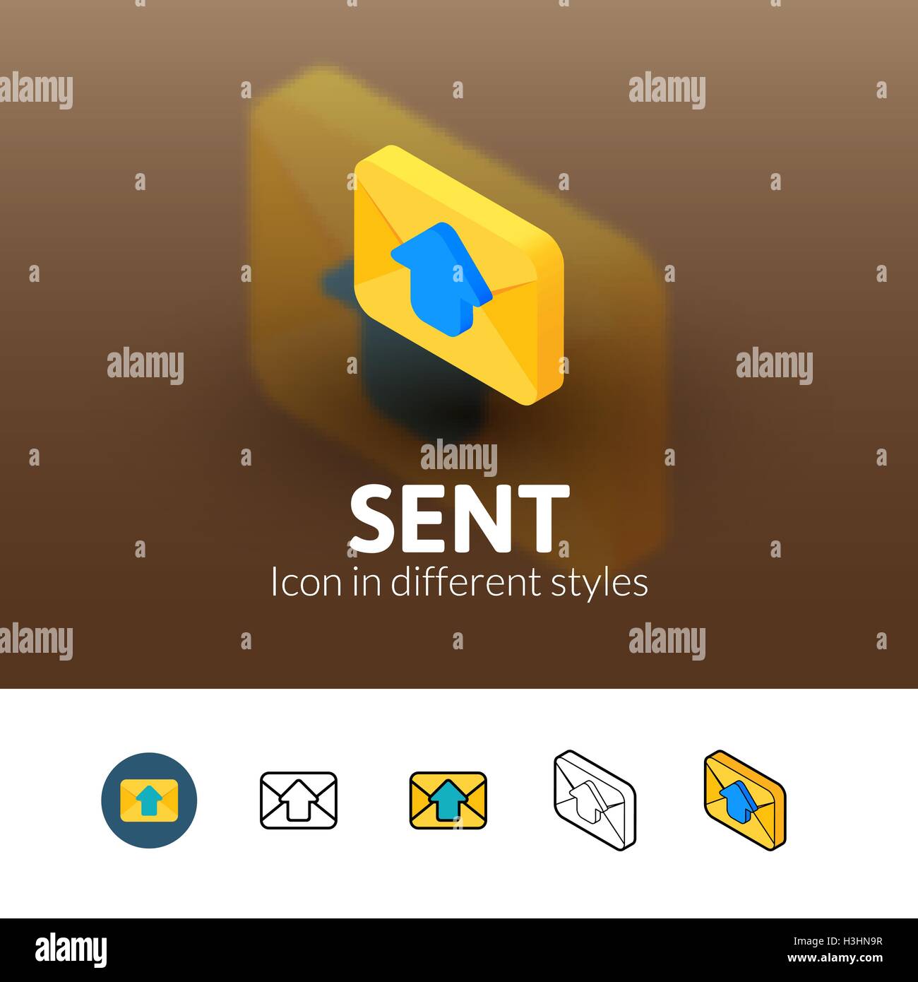 Sent icon in different style Stock Vector Image & Art - Alamy