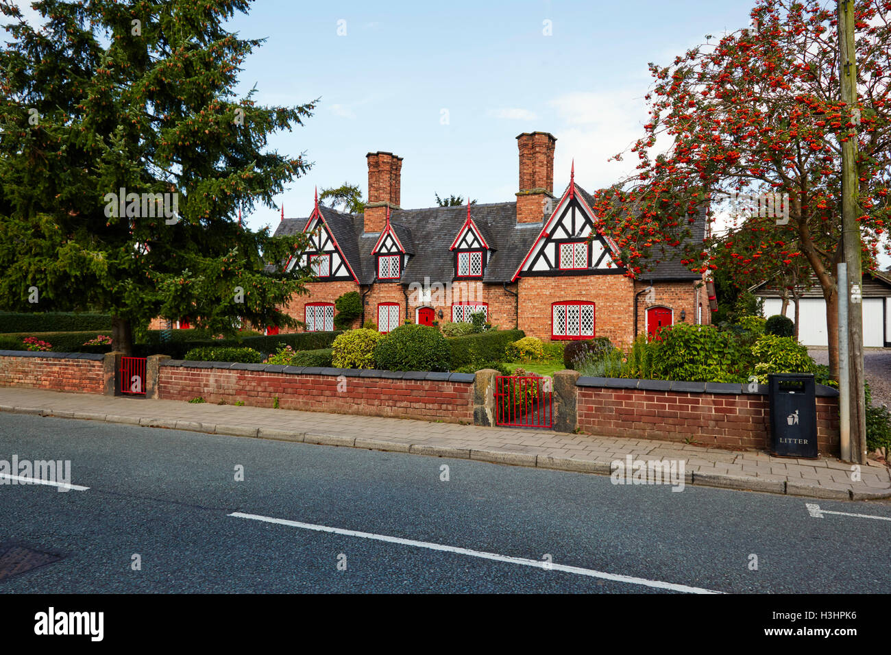 Almshouses, in Welsh Row, Nantwich, Cheshire Stock Photo