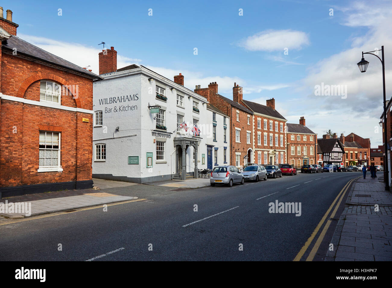 Houses in Welsh Row, Nantwich, Cheshire Stock Photo