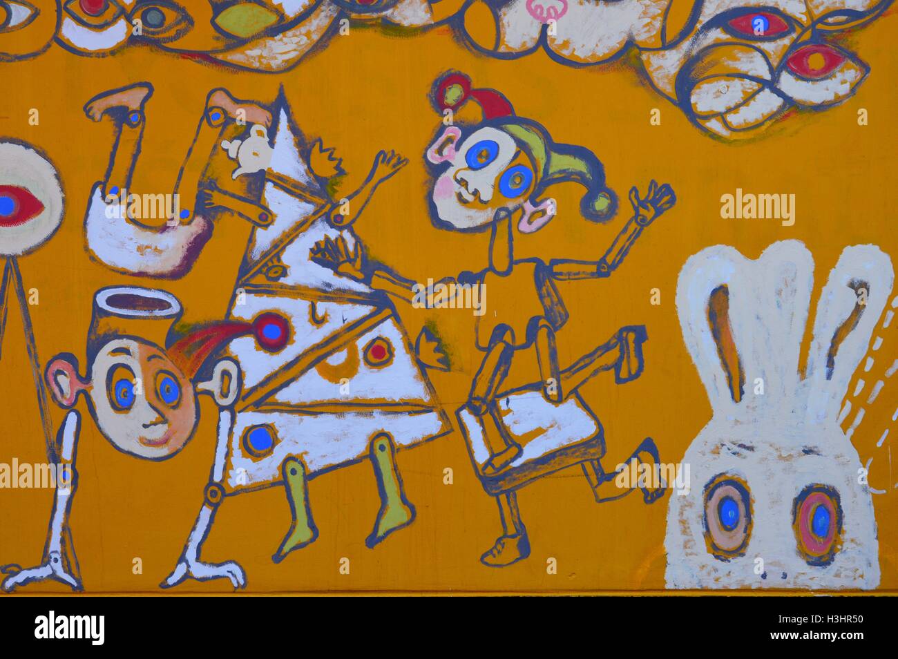 Children and funny drawings Stock Photo - Alamy