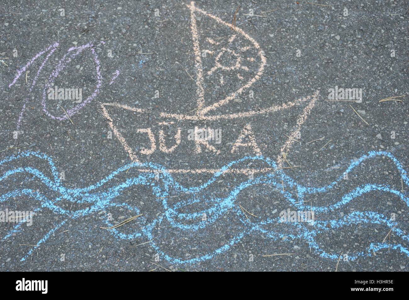 Children and funny drawings Stock Photo - Alamy