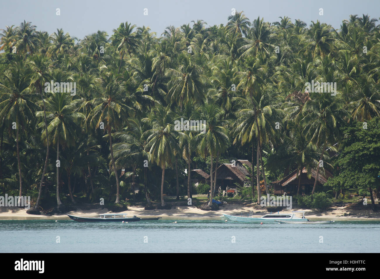 Surf resort in the Mentawai Islands Stock Photo