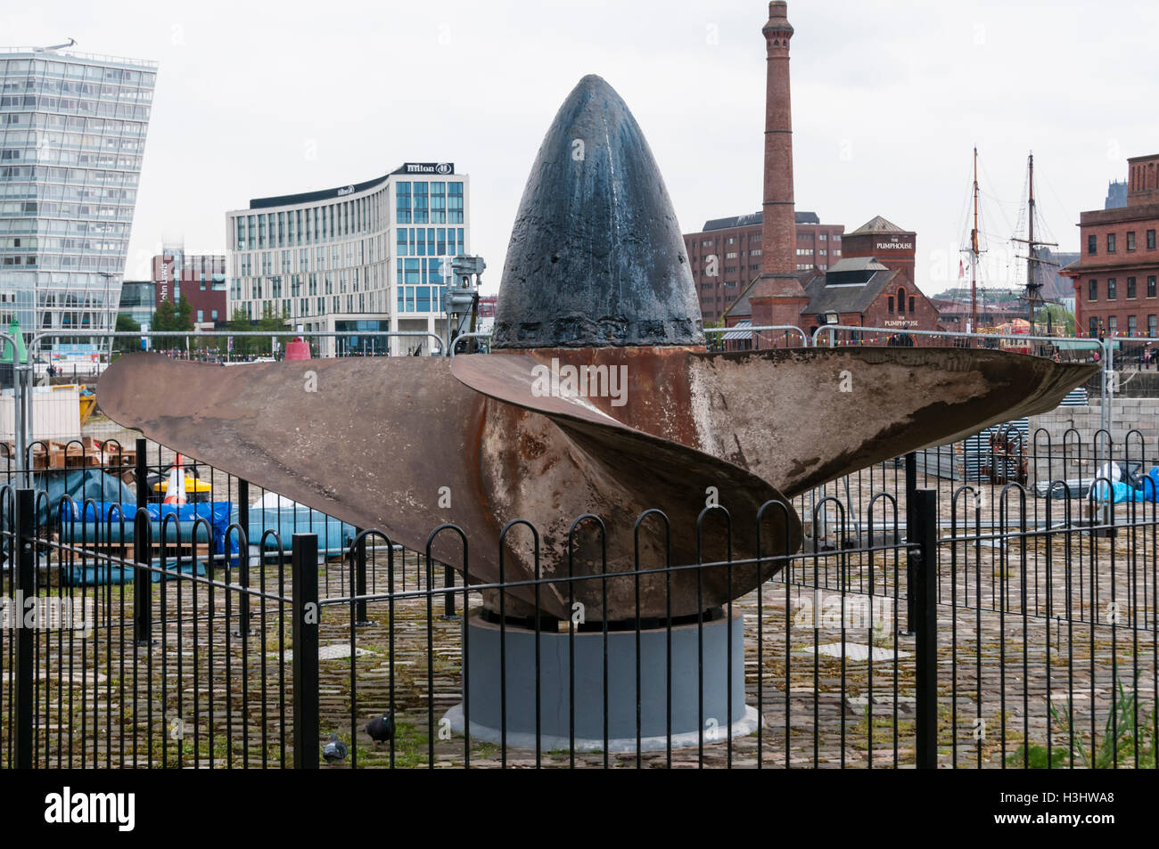 A propeller from RMS Lusitania, sunk by torpedo off Ireland in 1915