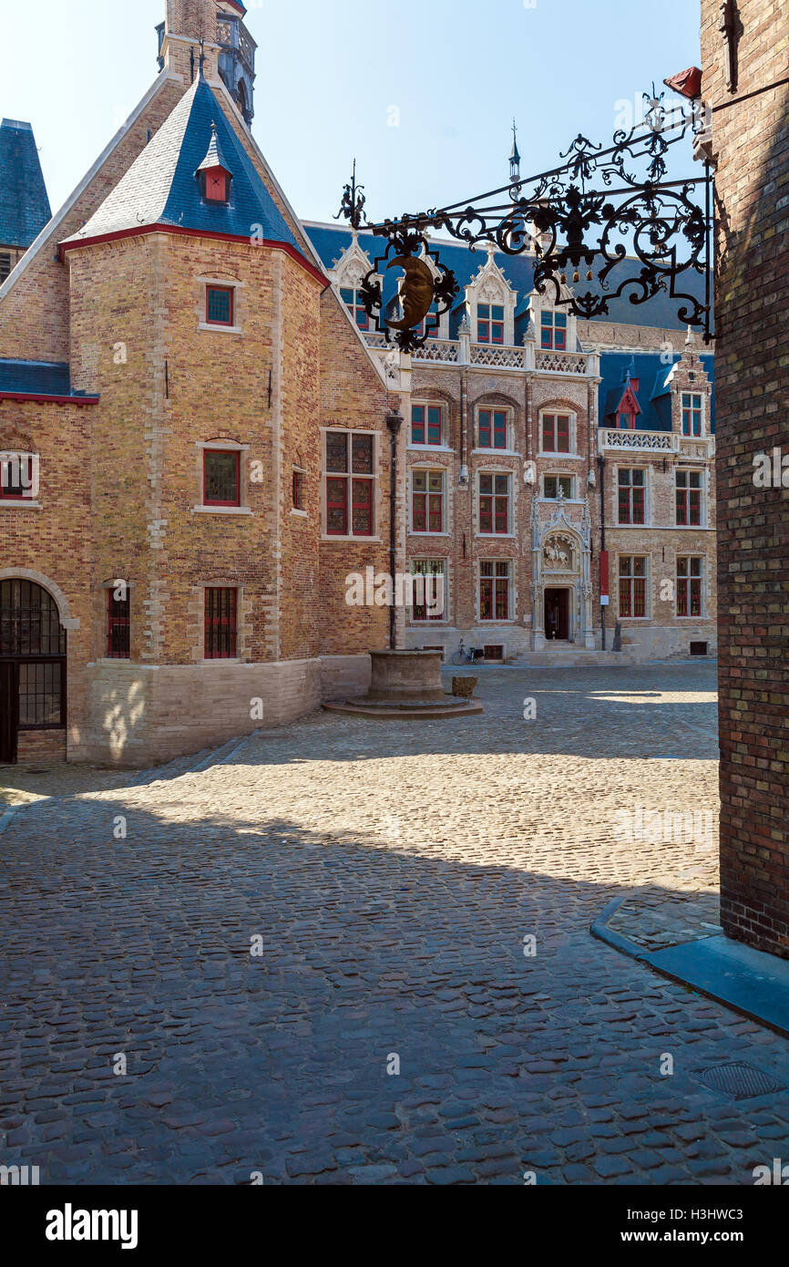 Gruuthusemuseum - former palace of the Lords of Gruuthuse (15th century), Bruges, Belgium Stock Photo