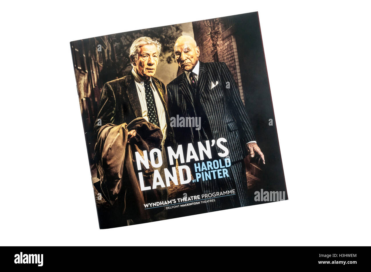 Programme for 2016 production of No Man's Land by Harold Pinter at Wyndham's Theatre. Stock Photo
