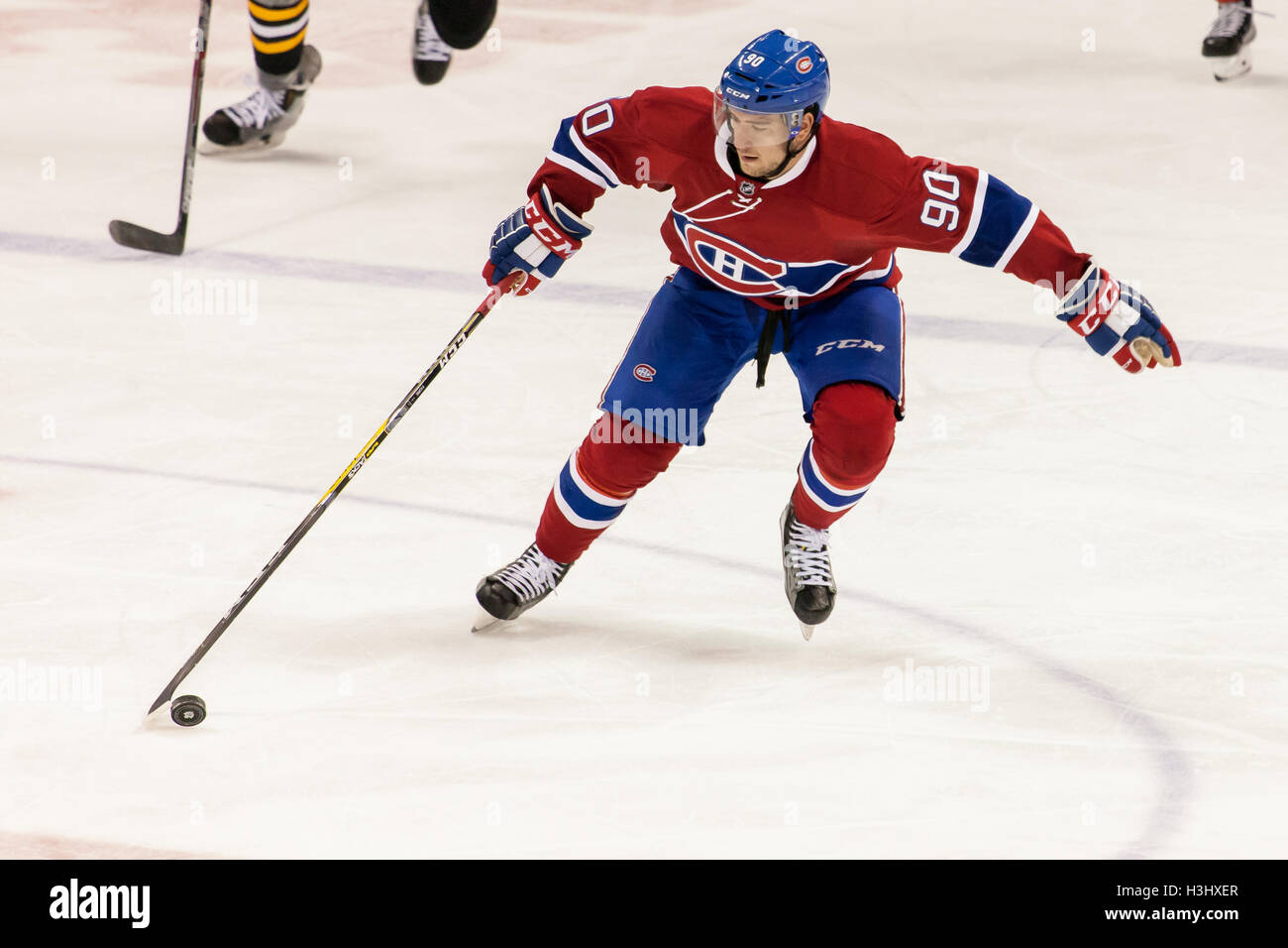 Game action between the Montreal Canadiens and the Pittsburgh Penguins during the 2016 NHL Rookie Tournament on Sept., 16, 2016  Stock Photo