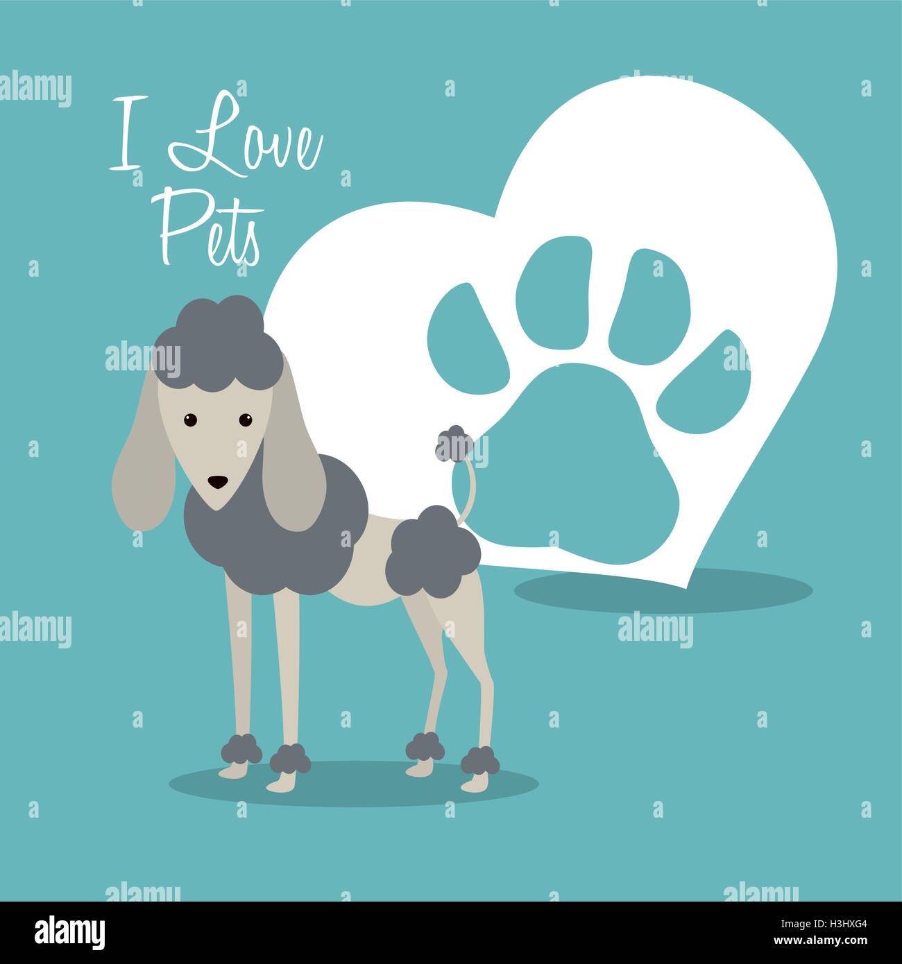 i love pets heart poster Stock Vector Image & Art Alamy