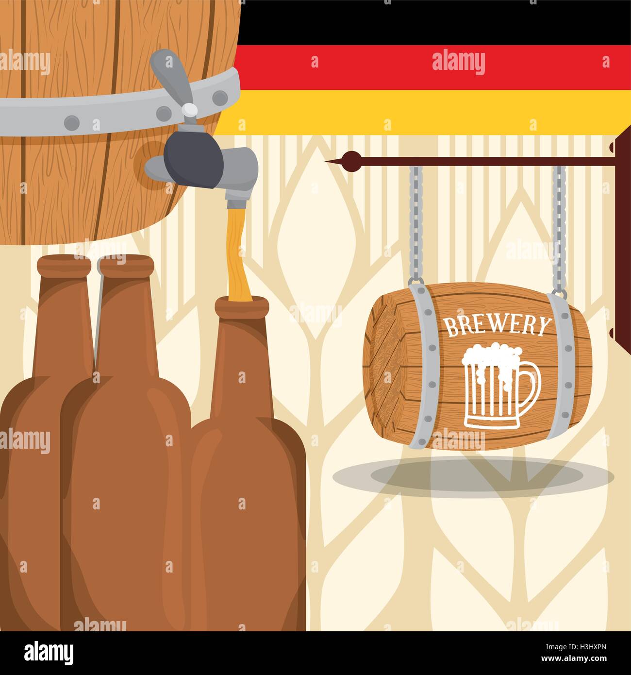 German beer tap Stock Vector Images Alamy