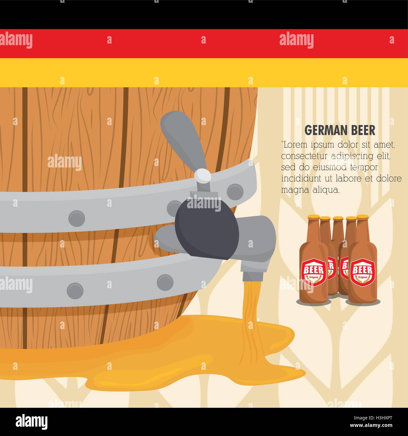 German beer tap Stock Vector Images Alamy