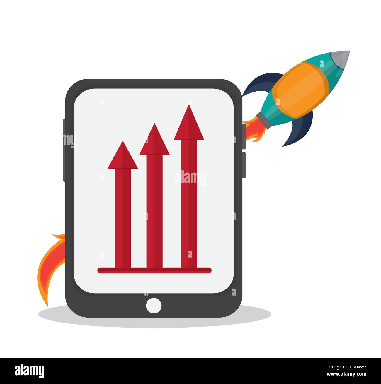 Rocket infographic and tablet design Stock Vector Image & Art - Alamy