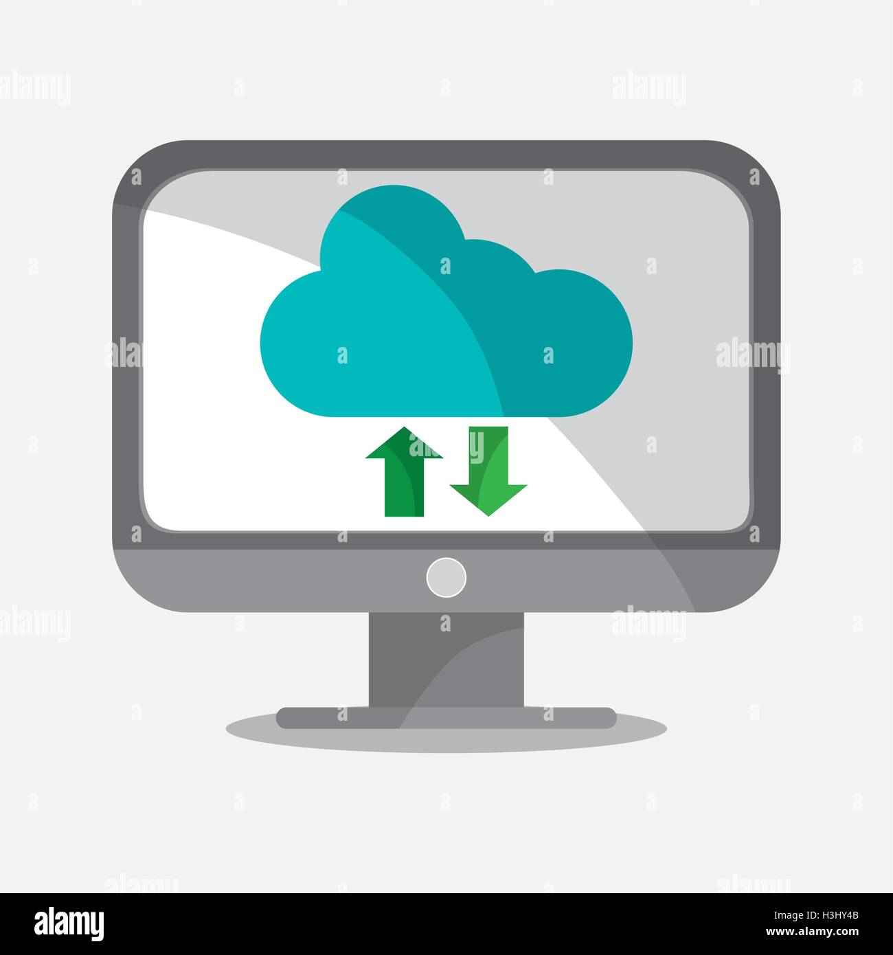 Computer and cloud computing design Stock Vector Image & Art - Alamy