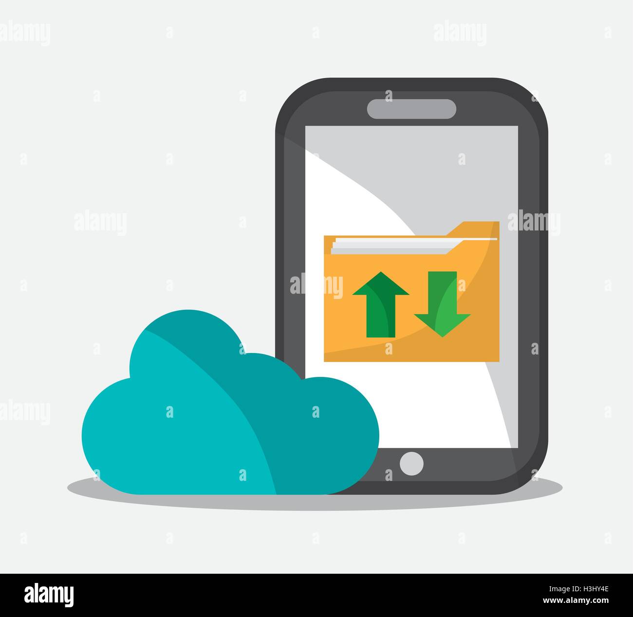 Smartphone and cloud computing design Stock Vector Image & Art - Alamy
