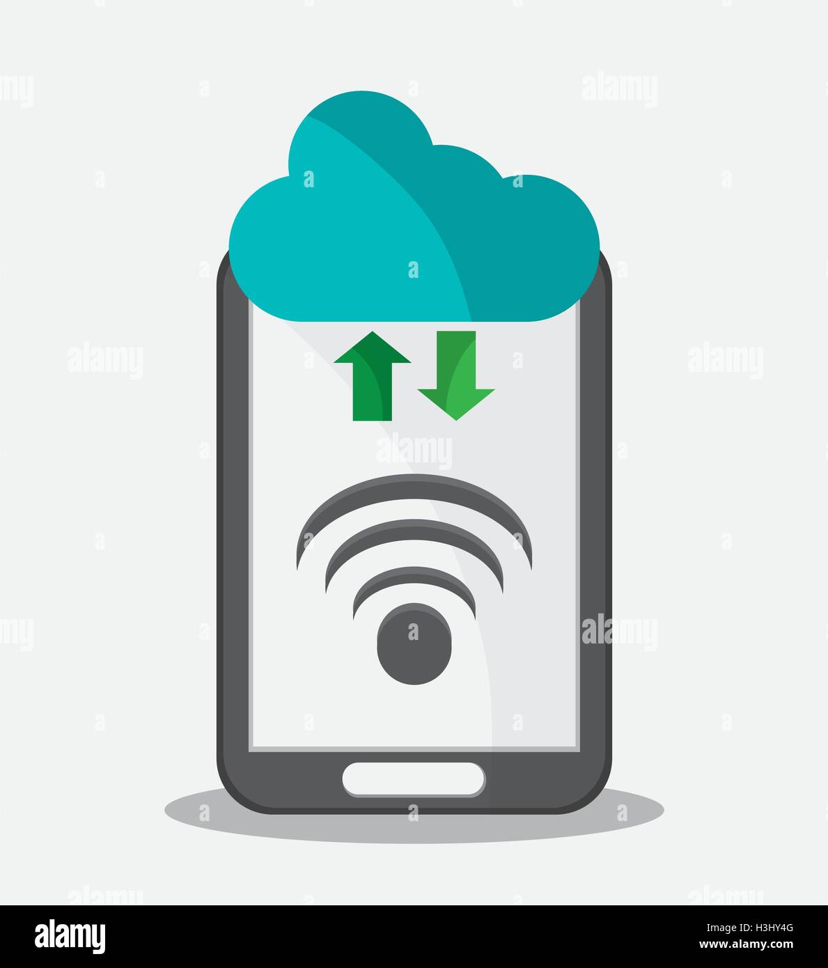 Smartphone and cloud computing design Stock Vector Image & Art - Alamy