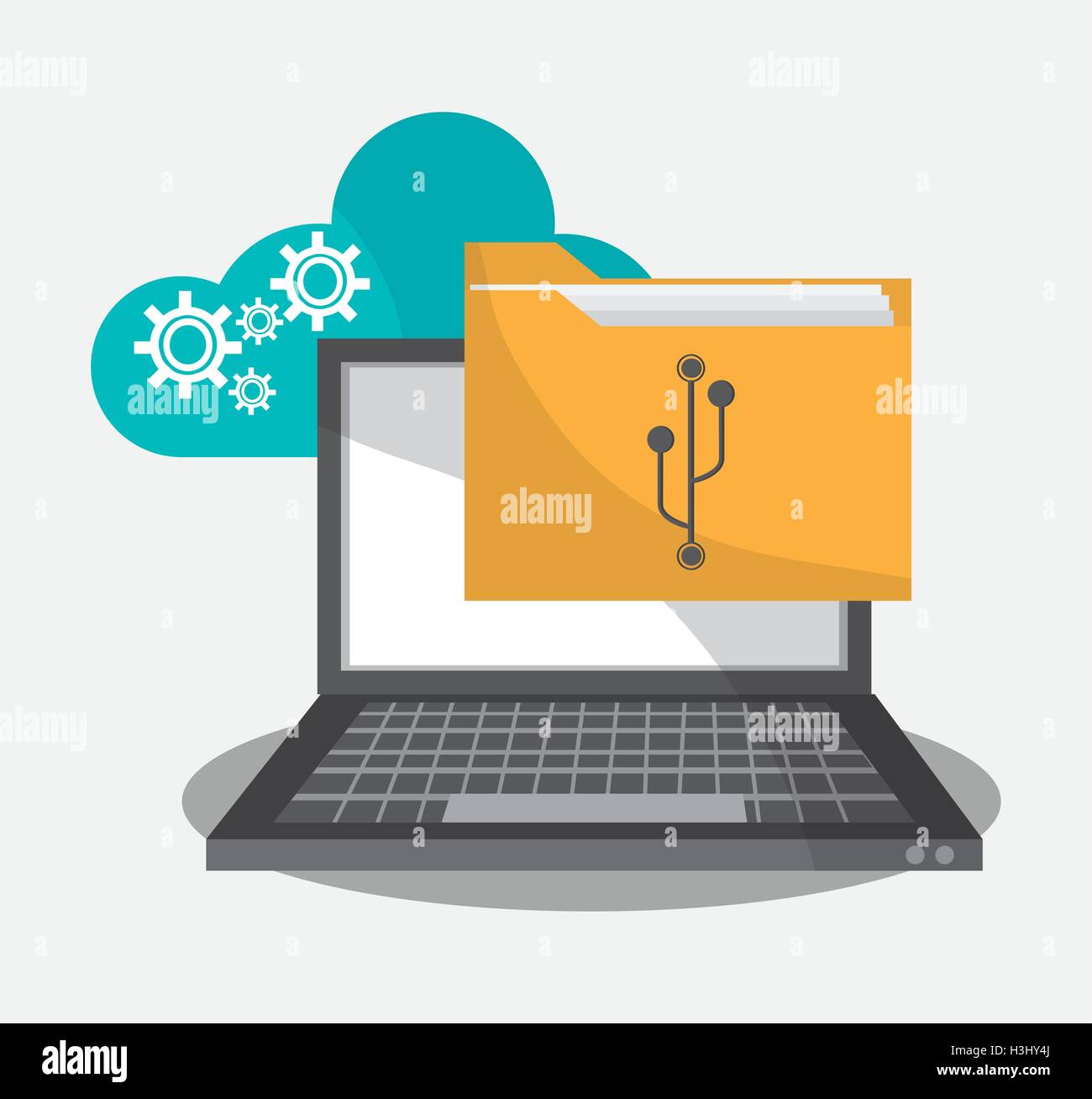 Laptop and cloud computing design Stock Vector Image & Art - Alamy