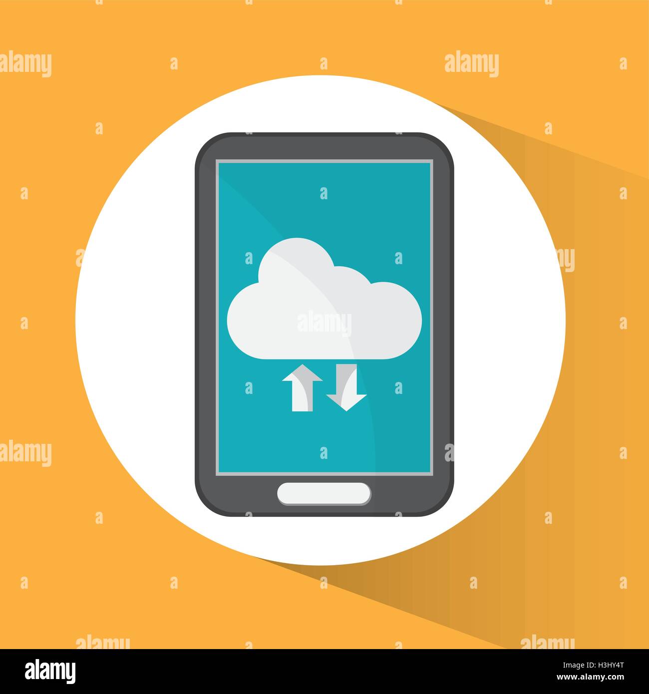 Smartphone and cloud computing design Stock Vector Image & Art - Alamy