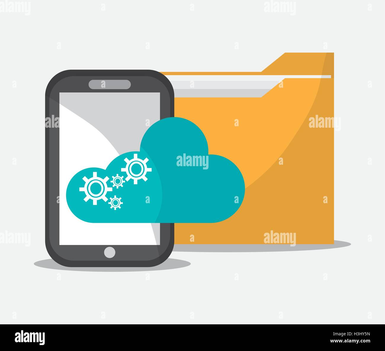 Smartphone and cloud computing design Stock Vector Image & Art - Alamy