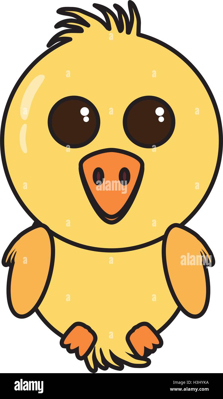 chicken little animal farm isolated icon Stock Vector Image & Art - Alamy