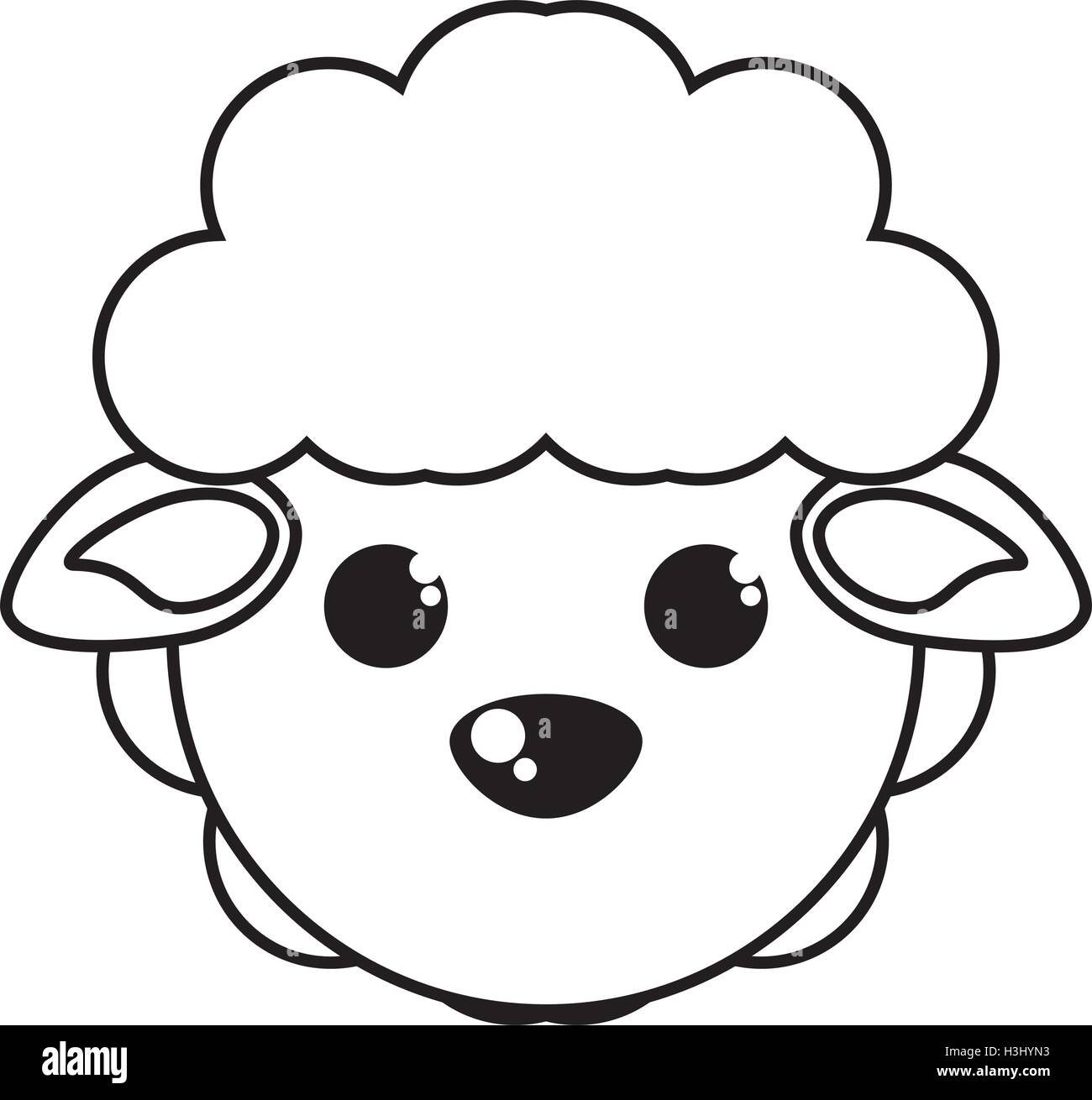 sheep animal farm isolated icon Stock Vector Image & Art - Alamy