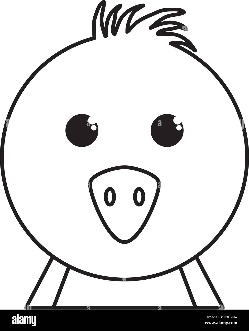 chicken little animal farm isolated icon Stock Vector Image & Art - Alamy