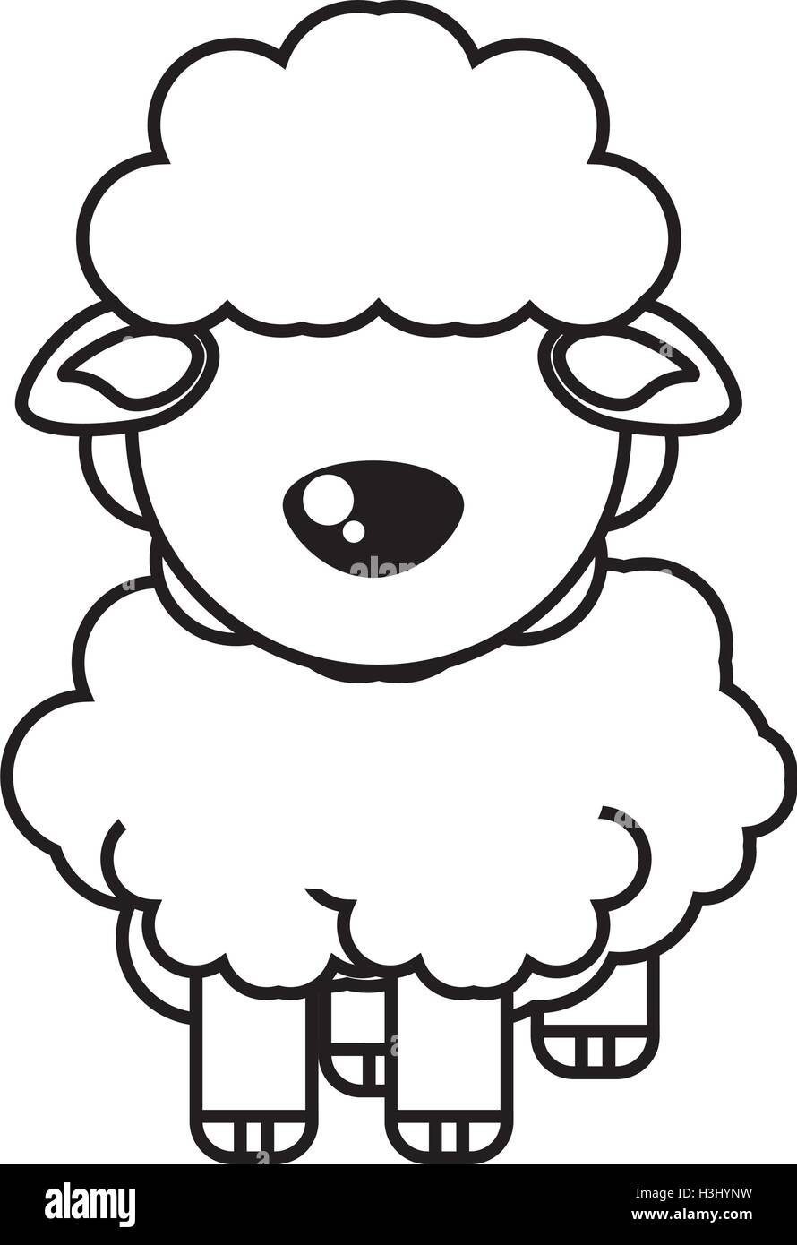 sheep animal farm isolated icon Stock Vector Image & Art - Alamy