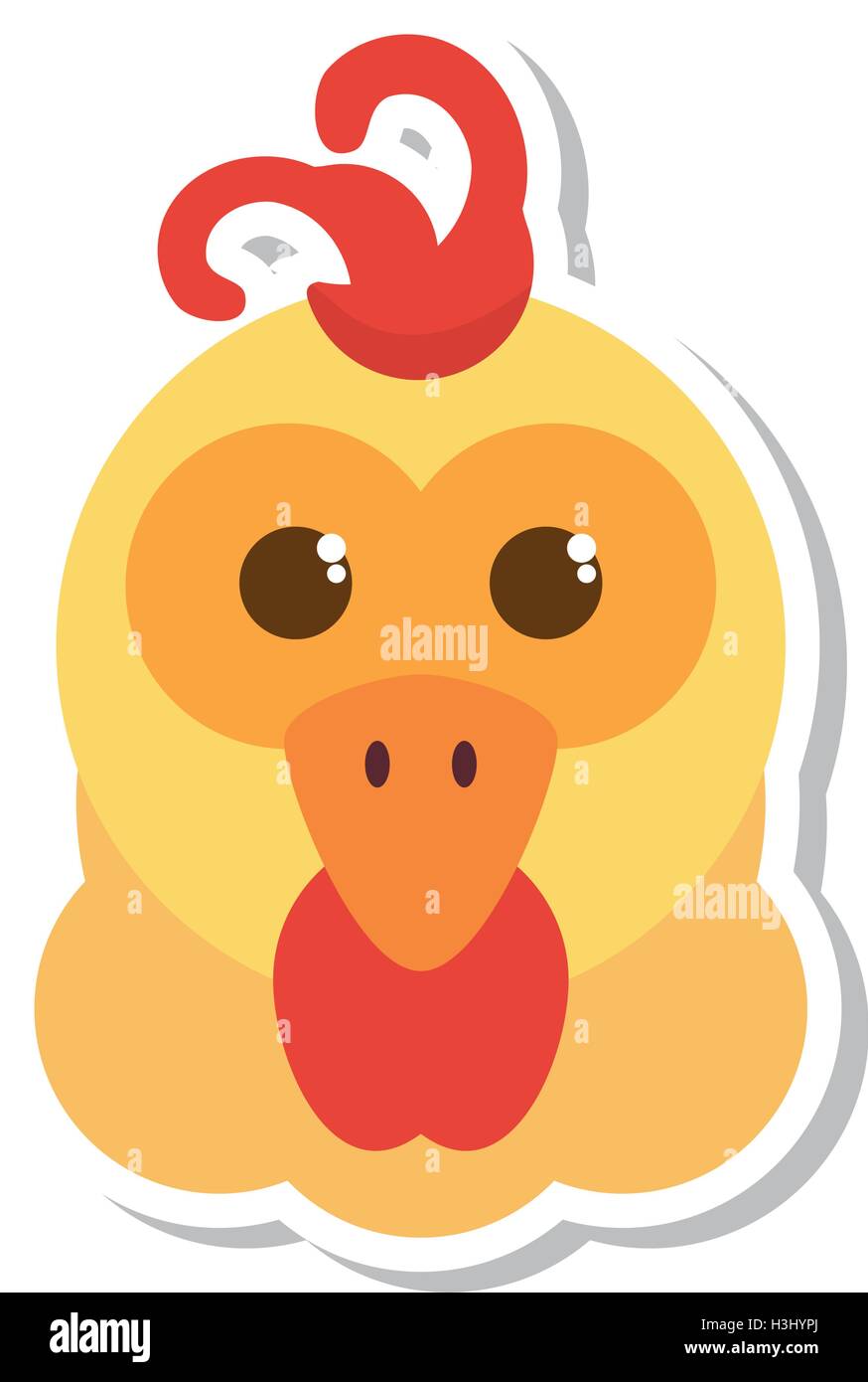 hen animal farm isolated icon Stock Vector Image & Art - Alamy