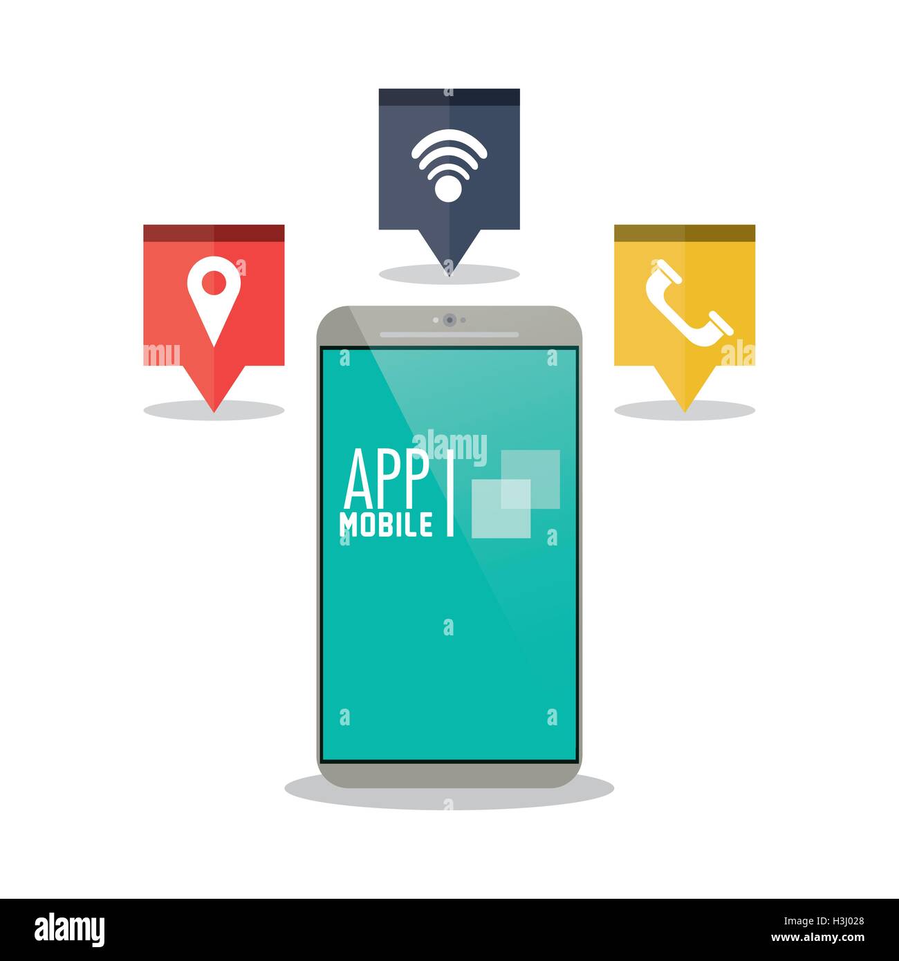 Smartphone and apps icon set design Stock Vector Image & Art - Alamy