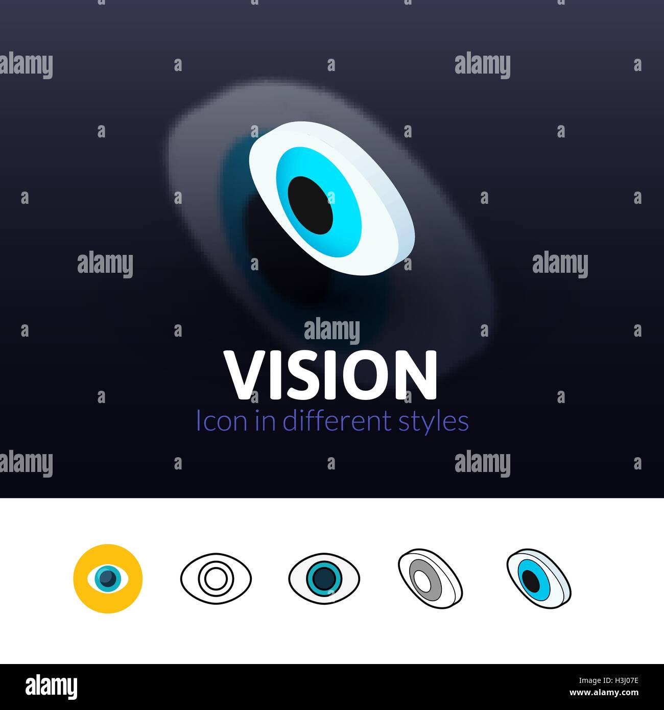 Vision icon in different style Stock Vector Image & Art - Alamy