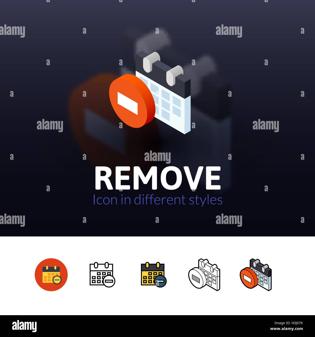 Remove icon in different style Stock Vector Image & Art - Alamy