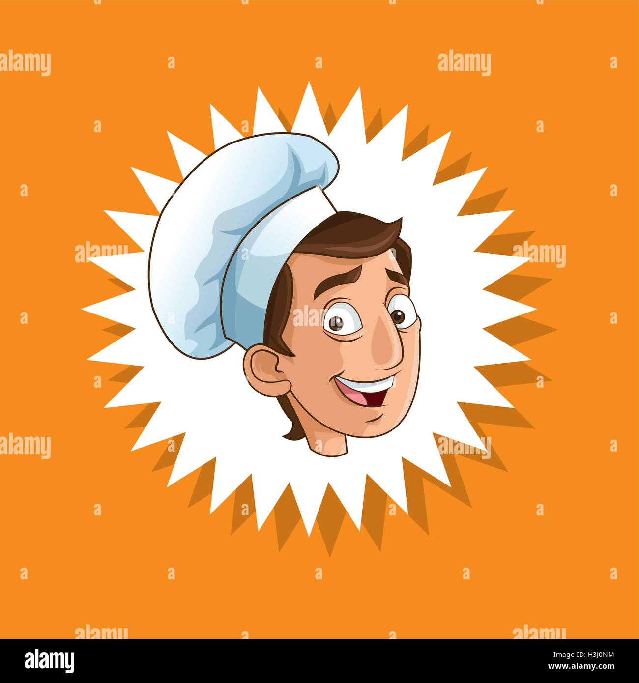emblem happy chef or cook icon image Stock Vector Image & Art - Alamy